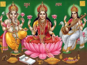 Diwali-Laxmi-Saraswati-Ganesh-